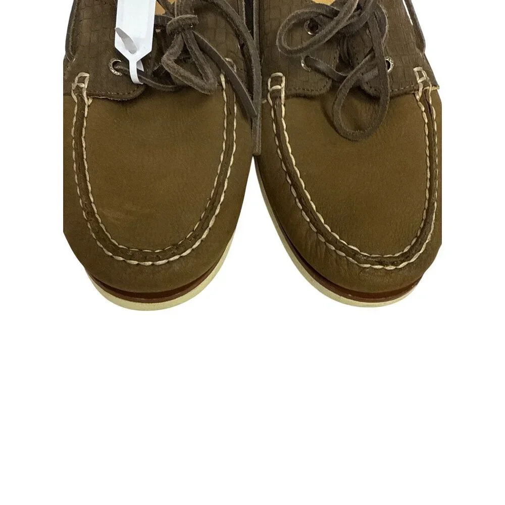 Sperry Men's Shoes Gold Cup Luxury Collection Boat Brown Nubuck Leather Size 12